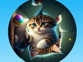 游戏圆形拼图收集可爱小猫的图片 在线