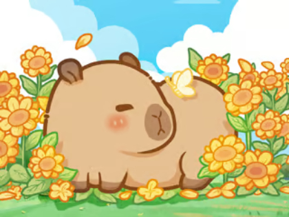 游戏拼图游戏：向日葵中的水豚 在线