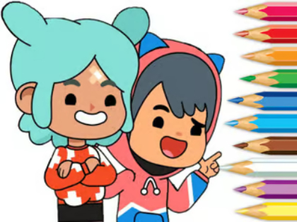 游戏着色书：Toca Boca朋友 在线