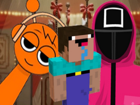 游戏Minecraft Squid游戏Sprunki上的Nextbots 在线