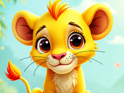 游戏拼图拼图：婴儿Simba 在线