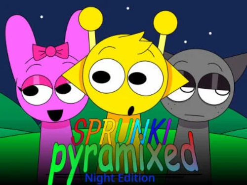 游戏Sprunki Pyramixed：夜间版 在线