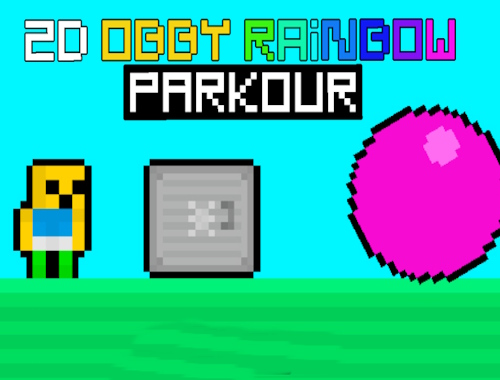 游戏2d Obby Rainbow Parkour 在线