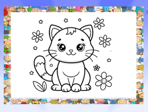 游戏美丽的猫着色书 在线