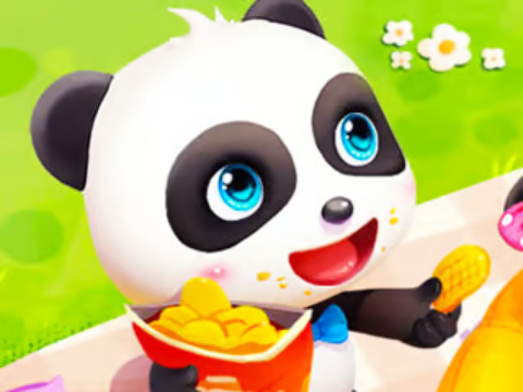 游戏拼图拼图：婴儿熊猫春季野餐 在线