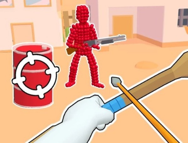 游戏Stickman Archer：红色射击箭 在线