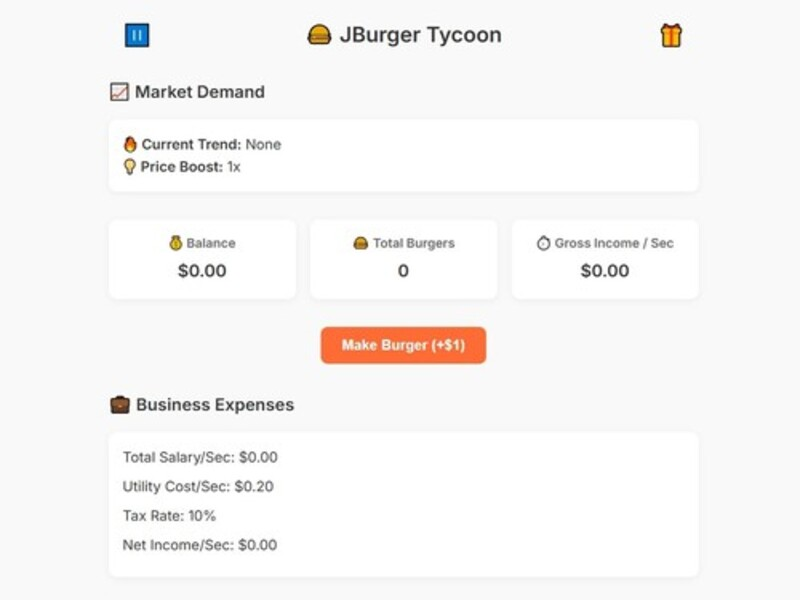游戏Jburger大亨在线