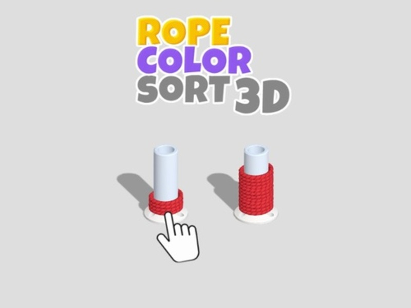 游戏绳索颜色排序3D在线