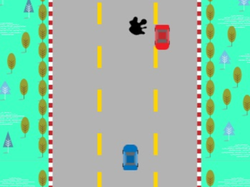 游戏带有汽车的道路在线